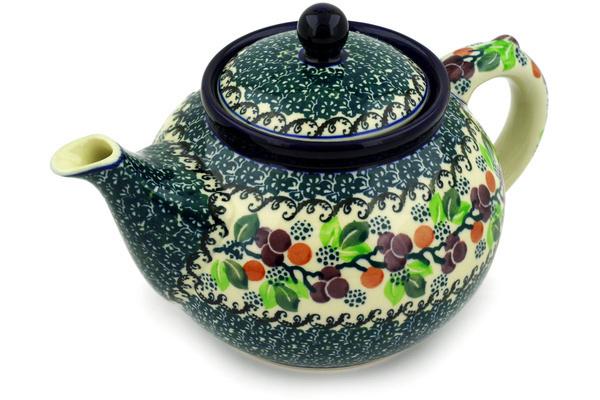 Tea Coffee Pots | Ceramika Artystyczna Tea or Coffee Pot 5 cups Berry Garland Kitchen & Dining Ceramika Artystyczna