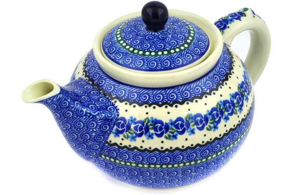 Tea Coffee Pots | Ceramika Artystyczna Tea or Coffee Pot 5 cups Blue Bud Sea Kitchen & Dining Ceramika Artystyczna