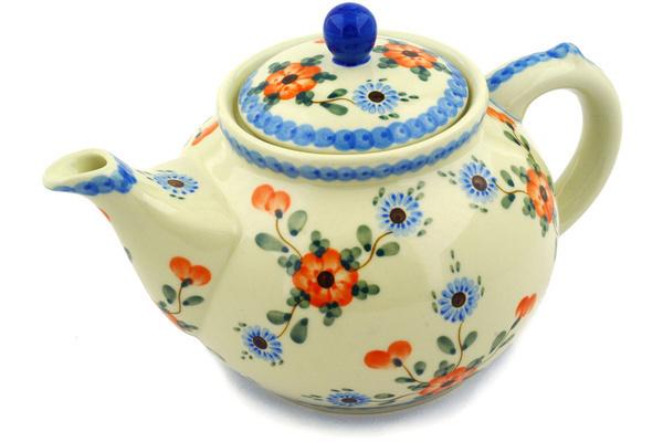 Tea Coffee Pots | Ceramika Artystyczna Tea or Coffee Pot 5 cups Cherry Blossoms Kitchen & Dining Ceramika Artystyczna