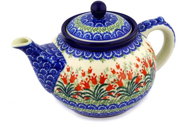 Tea Coffee Pots | Ceramika Artystyczna Tea or Coffee Pot 5 cups Crimson Bells Kitchen & Dining Ceramika Artystyczna