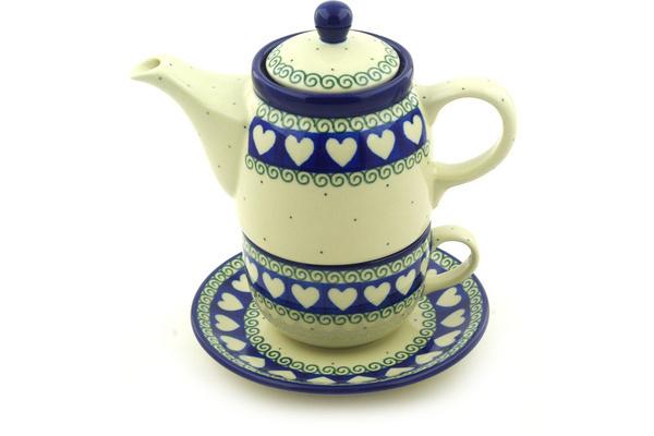 Tea Coffee Pots | Ceramika Artystyczna Tea Set for One 17 oz Light Hearted Kitchen & Dining Ceramika Artystyczna