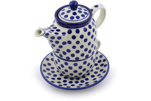 Tea Coffee Pots | Ceramika Artystyczna Tea Set for One 17 oz Polka Dot Delight Kitchen & Dining Ceramika Artystyczna