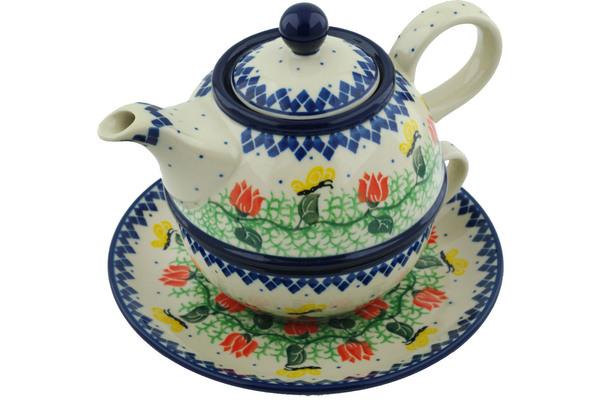 Tea Coffee Pots | Ceramika Artystyczna Tea Set for One 22 oz Vine Of Love Kitchen & Dining Ceramika Artystyczna