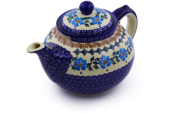 Tea Coffee Pots | Ceramika Bona Tea or Coffee Pot 6 cups Blue Cornflower Kitchen & Dining Ceramika Bona