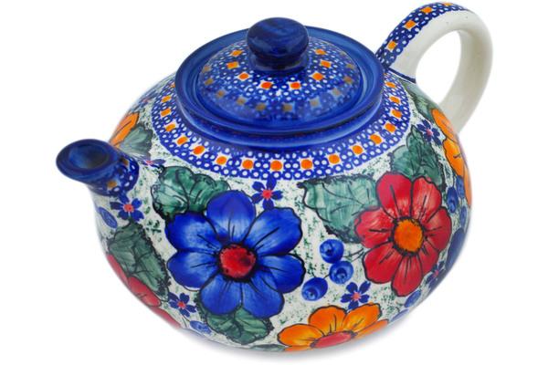 Tea Coffee Pots | Cergor Tea or Coffee Pot 13 oz Bold Pansy UNIKAT Kitchen & Dining Cergor