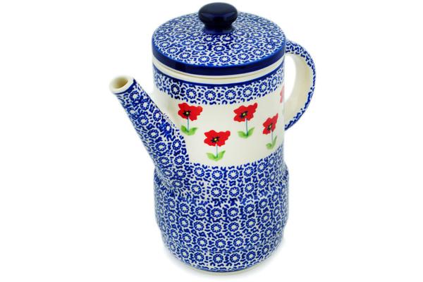 Tea Coffee Pots | Manufaktura Tea or Coffee Pot 49 oz Wind-blown Poppies Kitchen & Dining Manufaktura