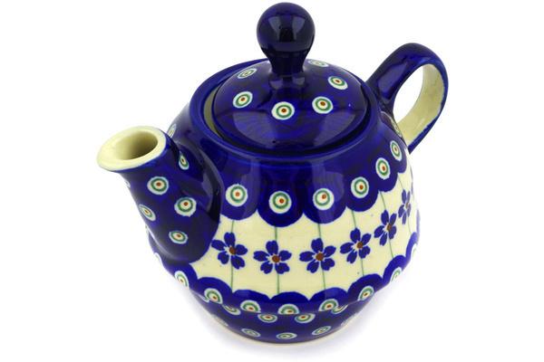 Tea Coffee Pots | Zaklady Ceramiczne Tea or Coffee Pot 10 oz Flowering Peacock Kitchen & Dining Tea Coffee Pots