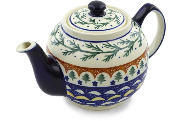 Tea Coffee Pots | Zaklady Ceramiczne Tea or Coffee Pot 4 Cup Pine Boughs Kitchen & Dining Tea Coffee Pots