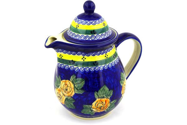 Tea Coffee Pots | Zaklady Ceramiczne Tea or Coffee Pot 57 oz Cabbage Roses Kitchen & Dining Tea Coffee Pots