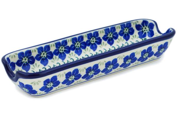 Trays | Ceramika Artystyczna Corn Tray 8" Blue Dogwood Serving Dishes Ceramika Artystyczna