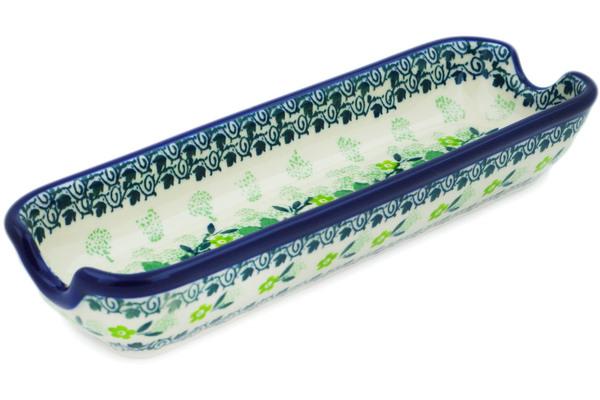 Trays | Ceramika Artystyczna Corn Tray 8" Evergreen Wreath Serving Dishes Ceramika Artystyczna