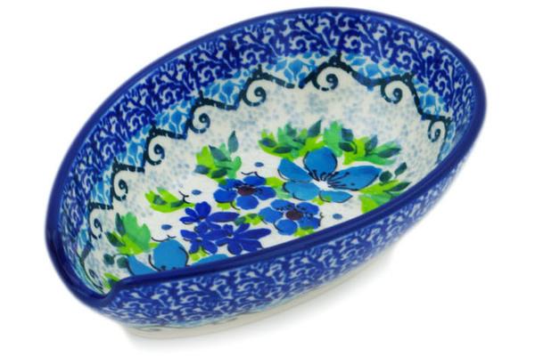 Trays | Ceramika Artystyczna Spoon Rest 5" Ambrosial Blues UNIKAT Kitchen & Dining Ceramika Artystyczna