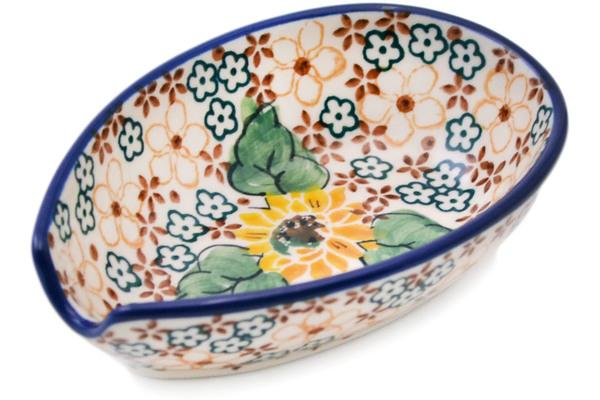 Trays | Ceramika Artystyczna Spoon Rest 5" Country Sunflower UNIKAT Kitchen & Dining Ceramika Artystyczna