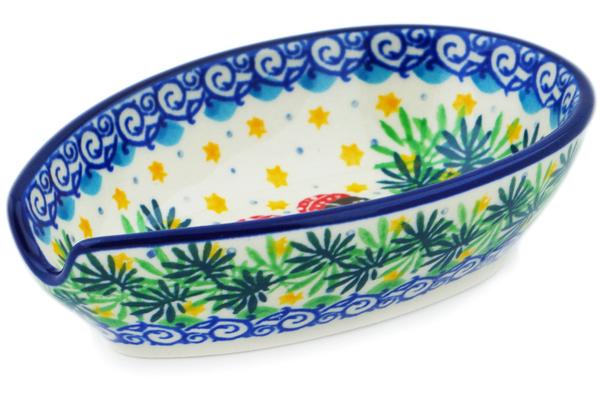 Trays | Ceramika Artystyczna Spoon Rest 5" Cozy Bullfinch UNIKAT Kitchen & Dining Ceramika Artystyczna