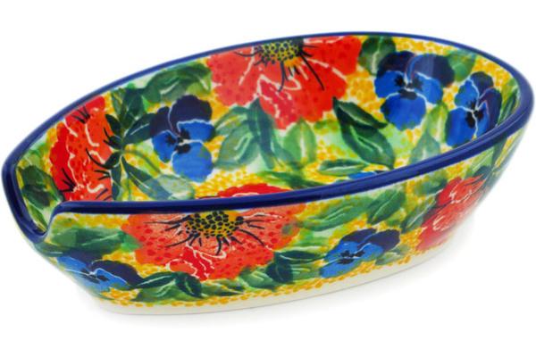 Trays | Ceramika Artystyczna Spoon Rest 5" Flowers Collected On A Sunny Day UNIKAT Kitchen & Dining Ceramika Artystyczna