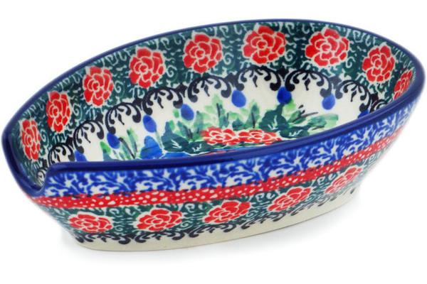 Trays | Ceramika Artystyczna Spoon Rest 5" Hidden Cottage UNIKAT Kitchen & Dining Ceramika Artystyczna