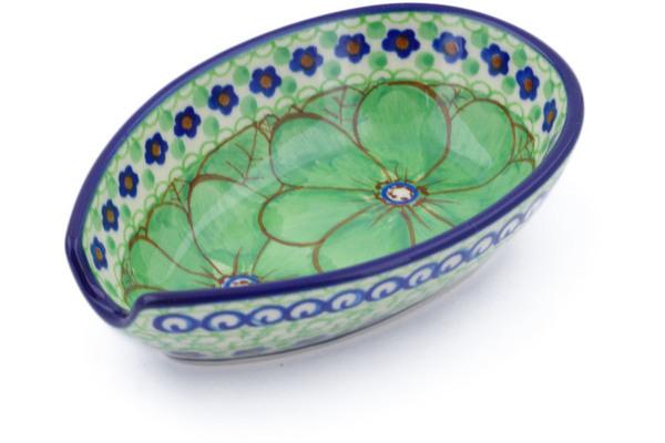 Trays | Ceramika Artystyczna Spoon Rest 5" Key Lime Dreams UNIKAT Kitchen & Dining Ceramika Artystyczna