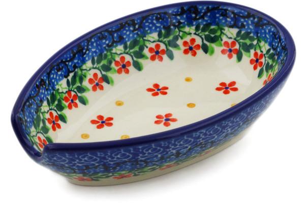 Trays | Ceramika Artystyczna Spoon Rest 5" Little Flowers Kitchen & Dining Ceramika Artystyczna