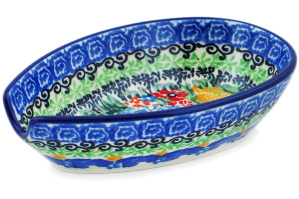 Trays | Ceramika Artystyczna Spoon Rest 5" My Garden Window UNIKAT Kitchen & Dining Ceramika Artystyczna