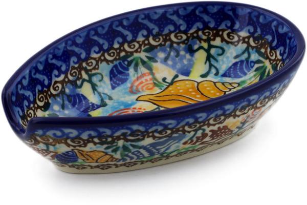 Trays | Ceramika Artystyczna Spoon Rest 5" Ocean Whisper UNIKAT Kitchen & Dining Ceramika Artystyczna