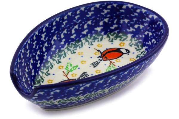 Trays | Ceramika Artystyczna Spoon Rest 5" Redbird On A Wire Kitchen & Dining Ceramika Artystyczna