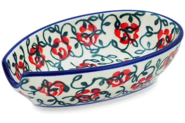 Trays | Ceramika Artystyczna Spoon Rest 5" Rose Vines UNIKAT Kitchen & Dining Ceramika Artystyczna