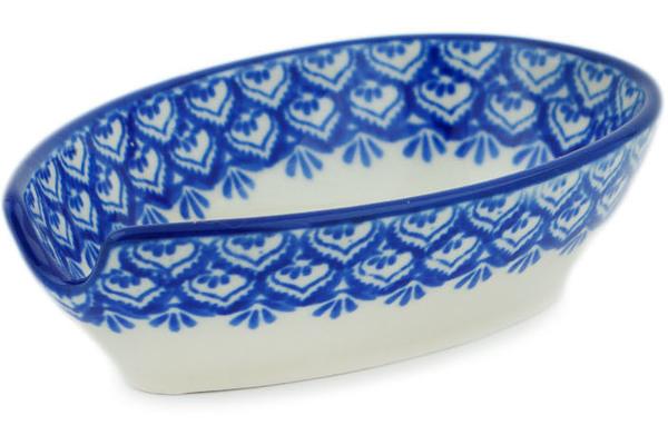 Trays | Ceramika Artystyczna Spoon Rest 5" Sensational Blue Splendor Kitchen & Dining Ceramika Artystyczna