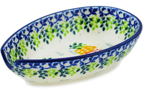 Trays | Ceramika Artystyczna Spoon Rest 5" Sweet Little Village UNIKAT Kitchen & Dining Ceramika Artystyczna