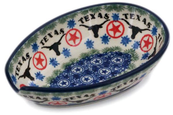 Trays | Ceramika Artystyczna Spoon Rest 5" Texas State Kitchen & Dining Ceramika Artystyczna