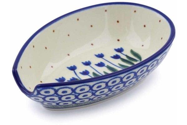 Trays | Ceramika Artystyczna Spoon Rest 5" Water Tulip Kitchen & Dining Ceramika Artystyczna