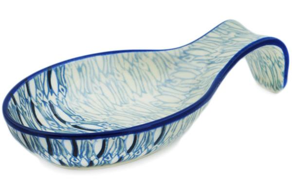 Trays | Ceramika Artystyczna Spoon Rest 7" Blue Wave UNIKAT Kitchen & Dining Ceramika Artystyczna