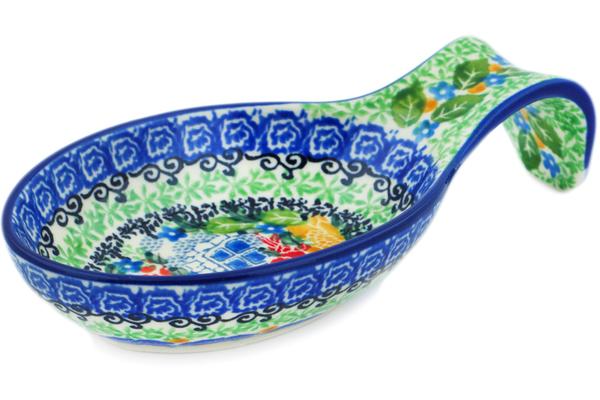 Trays | Ceramika Artystyczna Spoon Rest 7" My Garden Window UNIKAT Kitchen & Dining Ceramika Artystyczna