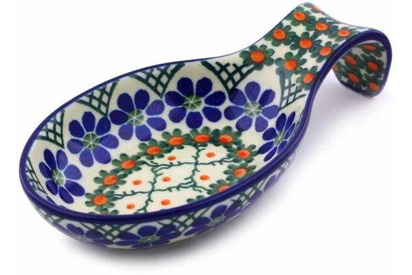 Trays | Ceramika Artystyczna Spoon Rest 7" Primrose Trellis Kitchen & Dining Ceramika Artystyczna