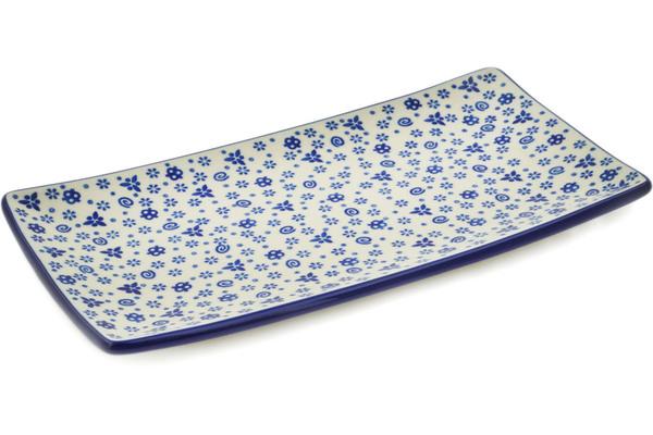 Trays | Ceramika Artystyczna Sushi Tray 12" Blue Confetti Kitchen & Dining Ceramika Artystyczna