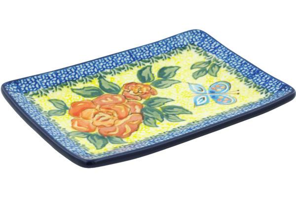 Trays | Ceramika Artystyczna Sushi Tray 7" Matisse Flowers UNIKAT Kitchen & Dining Ceramika Artystyczna