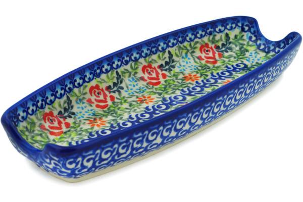 Trays | Ceramika Bona Corn Tray 9" Rose Garden UNIKAT Serving Dishes Ceramika Bona