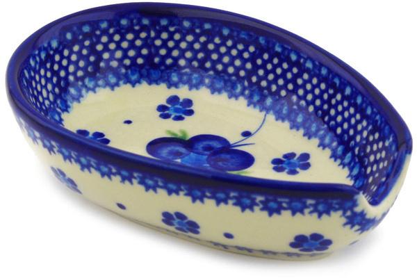 Trays | Ceramika Bona Spoon Rest 5" Bleu-belle Fleur Kitchen & Dining Ceramika Bona