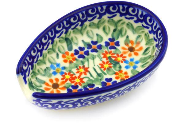 Trays | Ceramika Bona Spoon Rest 5" Blissful Daisy Kitchen & Dining Ceramika Bona