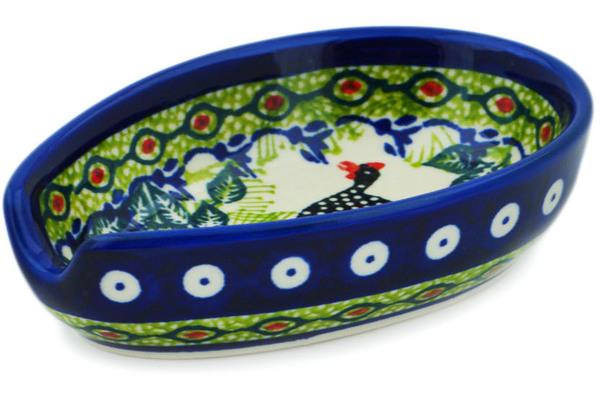 Trays | Ceramika Bona Spoon Rest 5" Fowl In The Florals UNIKAT Kitchen & Dining Ceramika Bona