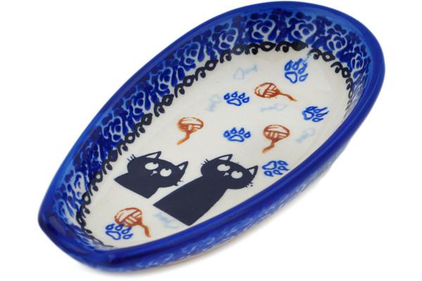 Trays | Ceramika Bona Spoon Rest 5" Kitty Portal Kitchen & Dining Ceramika Bona