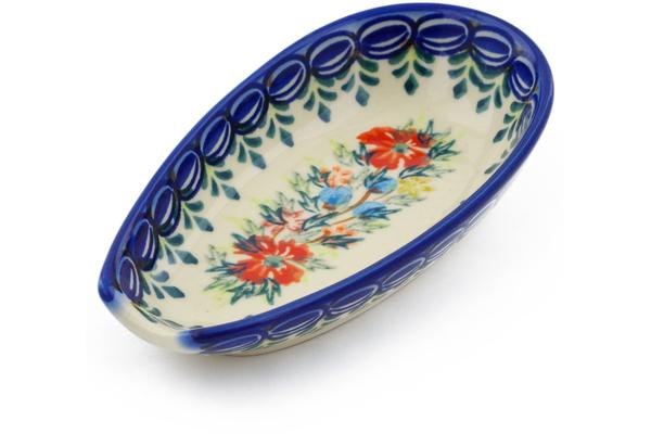 Trays | Ceramika Bona Spoon Rest 5" Ring Of Flowers UNIKAT Kitchen & Dining Ceramika Bona