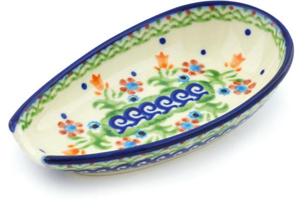 Trays | Ceramika Bona Spoon Rest 5" Spring Flowers Kitchen & Dining Ceramika Bona