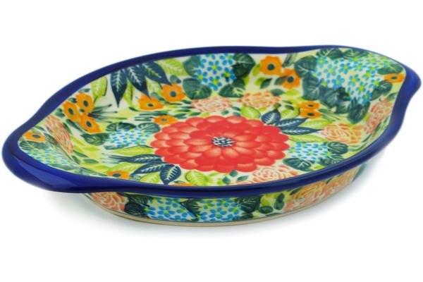 Trays | Ceramika Bona Tray 9" Garden Heaven UNIKAT Serving Dishes Ceramika Bona