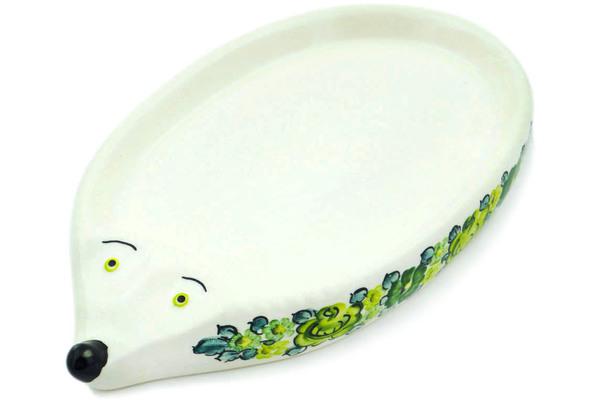 Trays | Fajans Wloclawek Tray 10" Green Wave Serving Dishes Fajans Wloclawek