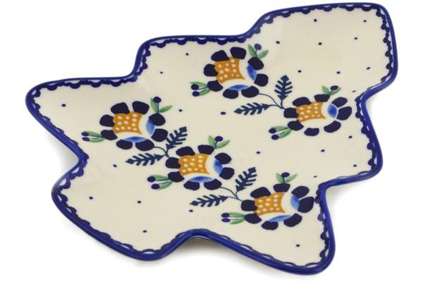 Trays | Manufaktura Tray 9" Orange And Blue Flower Serving Dishes Manufaktura