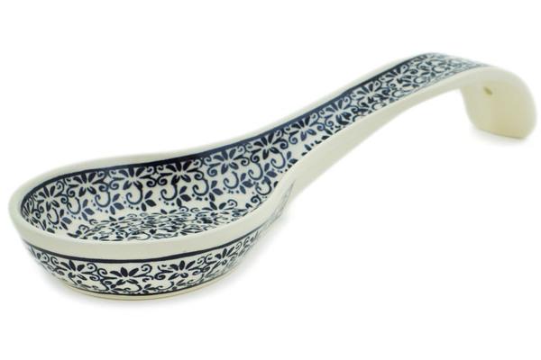 Trays | Zaklady Ceramiczne Spoon Rest 12" Black Lace Vines Kitchen & Dining Trays