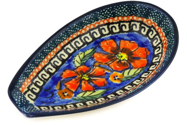 Trays | Zaklady Ceramiczne Spoon Rest 5" Poppies UNIKAT Kitchen & Dining Trays