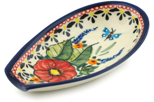 Trays | Zaklady Ceramiczne Spoon Rest 5" Spring Splendor UNIKAT Kitchen & Dining Trays