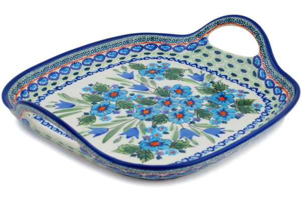 Trays | Zaklady Ceramiczne Tray with Handles 10" Evangeline UNIKAT Kitchen & Dining Trays