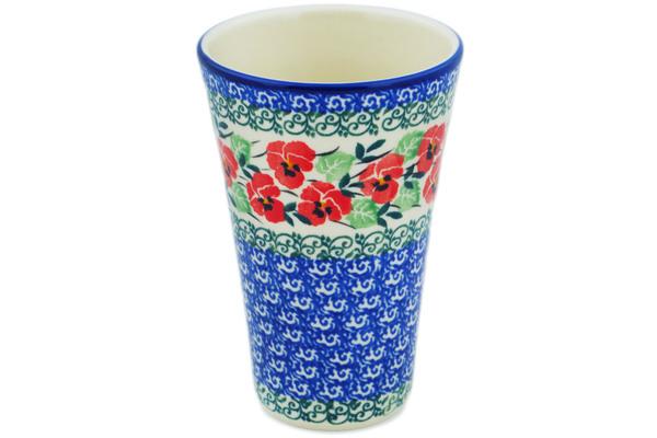 Tumblers | Ceramika Artystyczna Tumbler 12 oz Red Pansy Cups & Mugs Ceramika Artystyczna